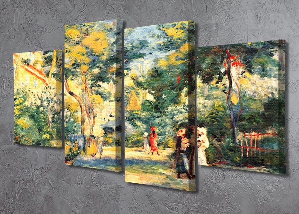 Figures in the garden by Renoir 4 Split Panel Canvas - Canvas Art Rocks - 2
