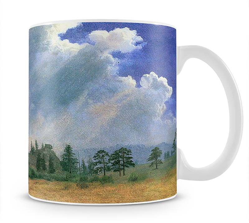 Fir trees and storm clouds by Bierstadt Mug - Canvas Art Rocks - 1