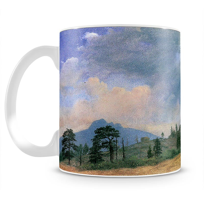 Fir trees and storm clouds by Bierstadt Mug - Canvas Art Rocks - 1