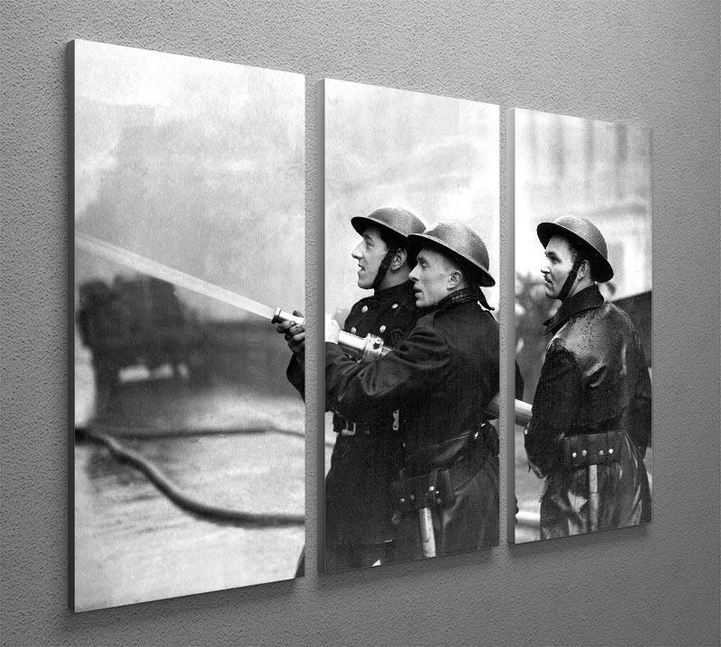Firefighters morning after air raids London 3 Split Panel Canvas Print - Canvas Art Rocks - 2