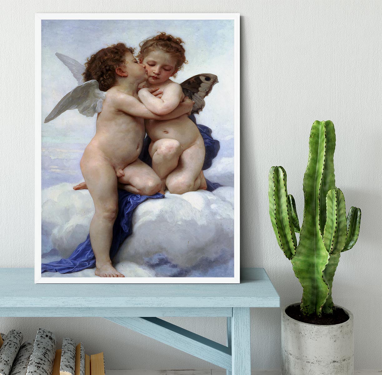 First Kiss By Bouguereau Framed Print - Canvas Art Rocks -6