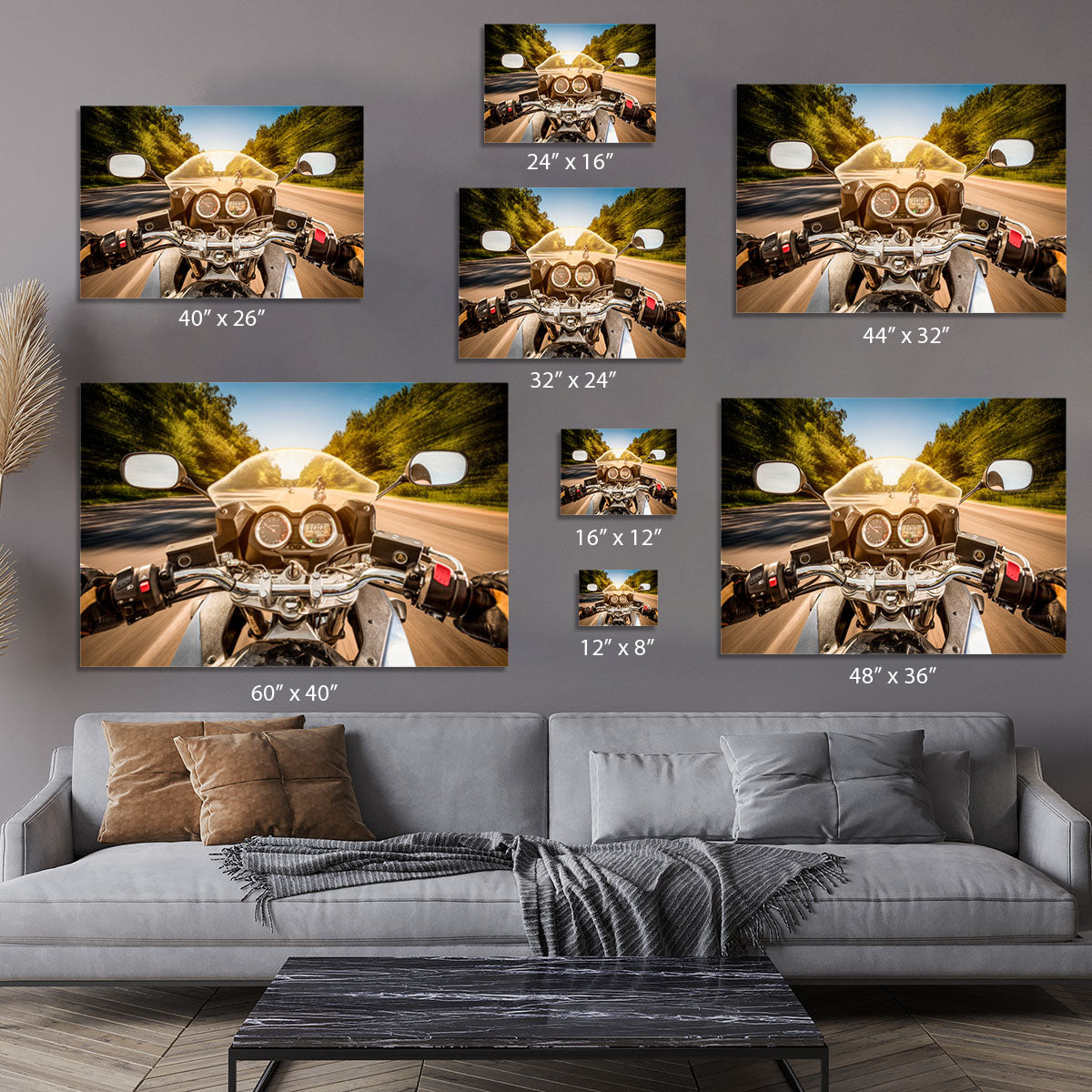 First Person Motorbike Ride Canvas Print or Poster - Canvas Art Rocks - 7