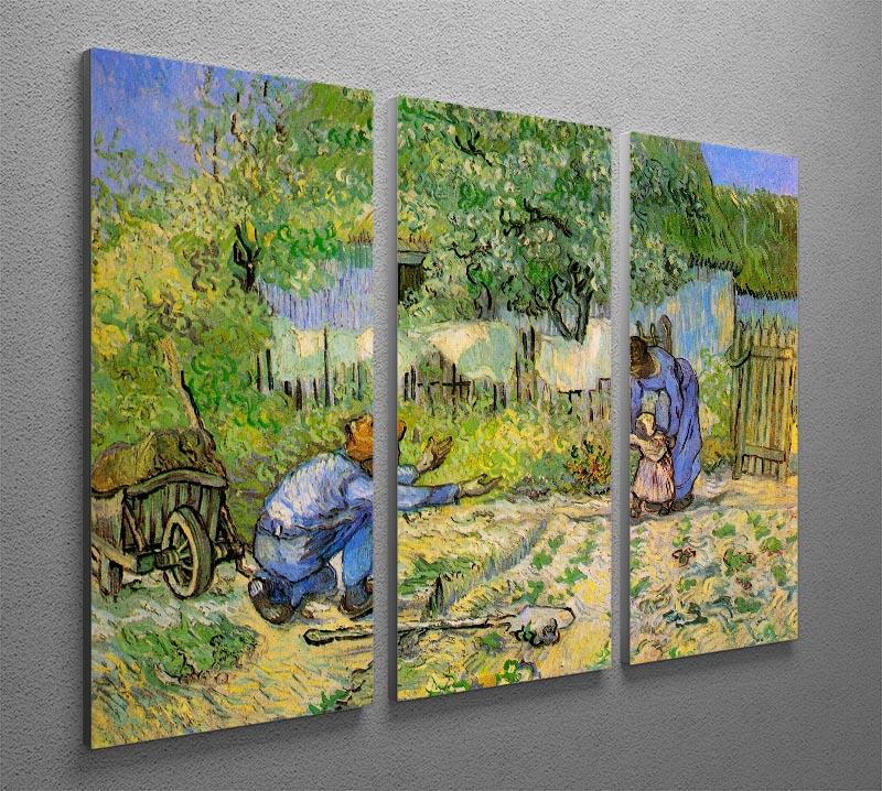 First Steps by Van Gogh 3 Split Panel Canvas Print - Canvas Art Rocks - 4