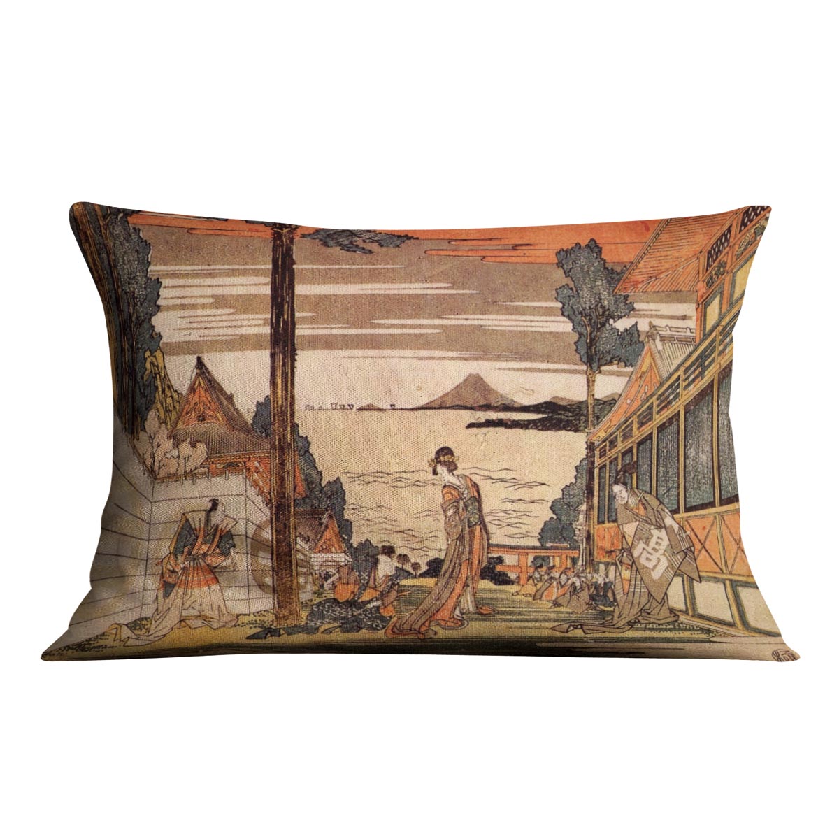 First act by Hokusai Cushion