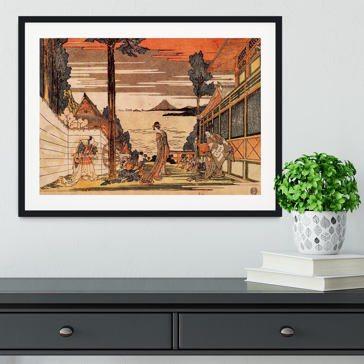 First act by Hokusai Framed Print - Canvas Art Rocks - 1