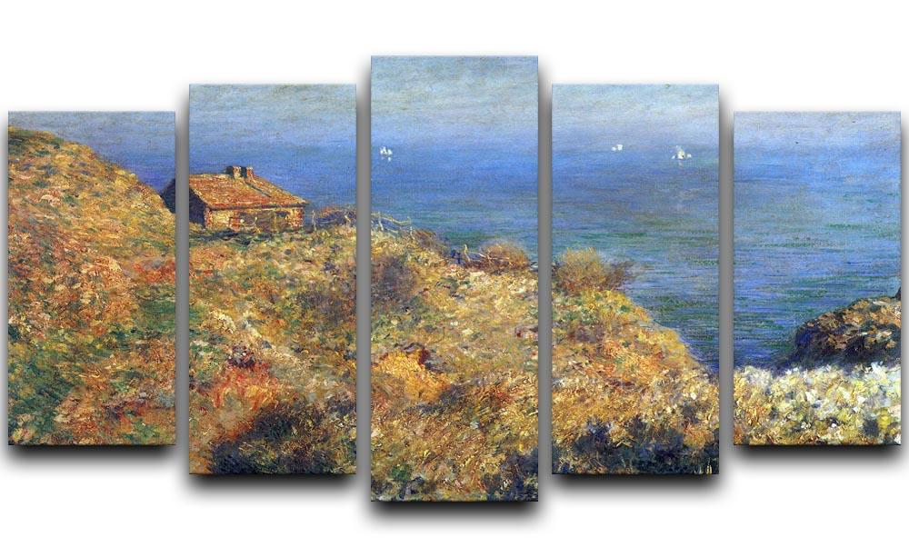 Fishermans lodge at Varengeville by Monet 5 Split Panel Canvas  - Canvas Art Rocks - 1
