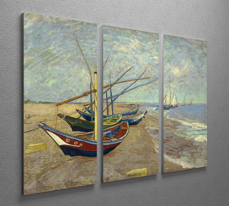 Fishing boats at Sainte Marie 3 Split Panel Canvas Print - Canvas Art Rocks - 4