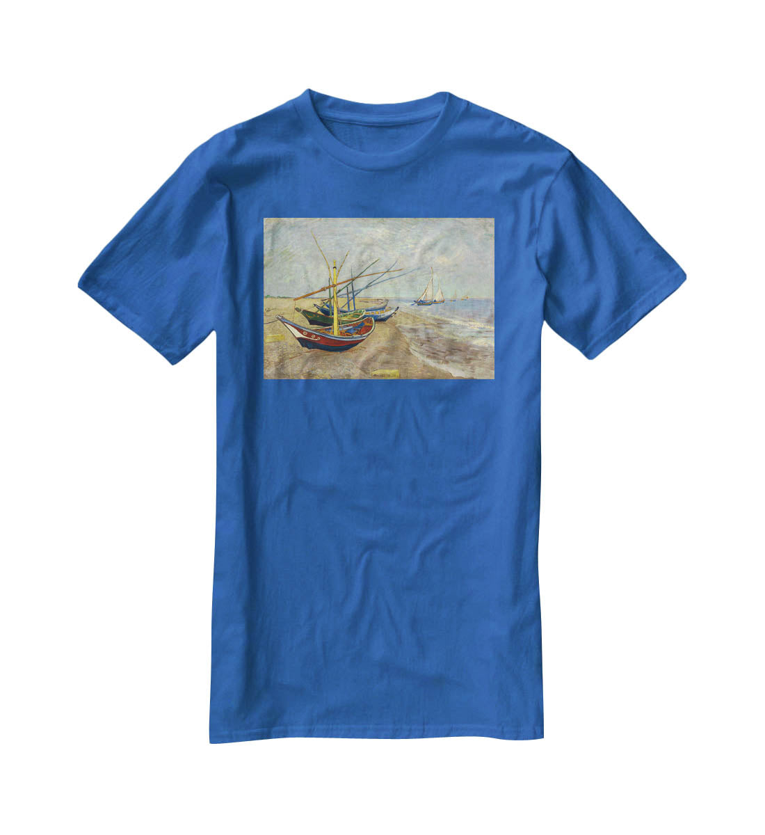 Fishing boats at Sainte Marie T-Shirt - Canvas Art Rocks - 2
