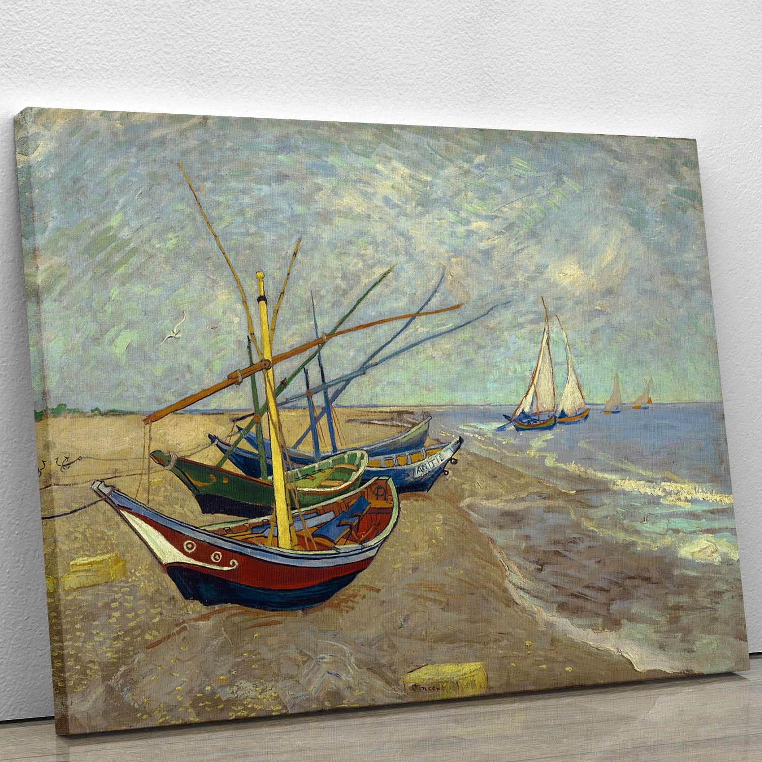 Fishing boats at Sainte Marie Canvas Print or Poster - Canvas Art Rocks - 1