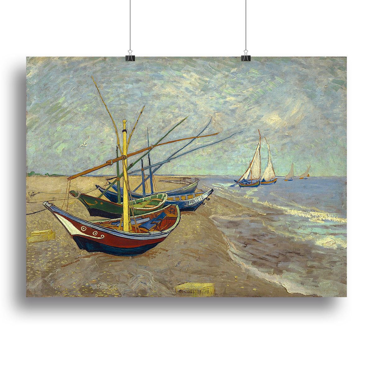 Fishing boats at Sainte Marie Canvas Print or Poster - Canvas Art Rocks - 2