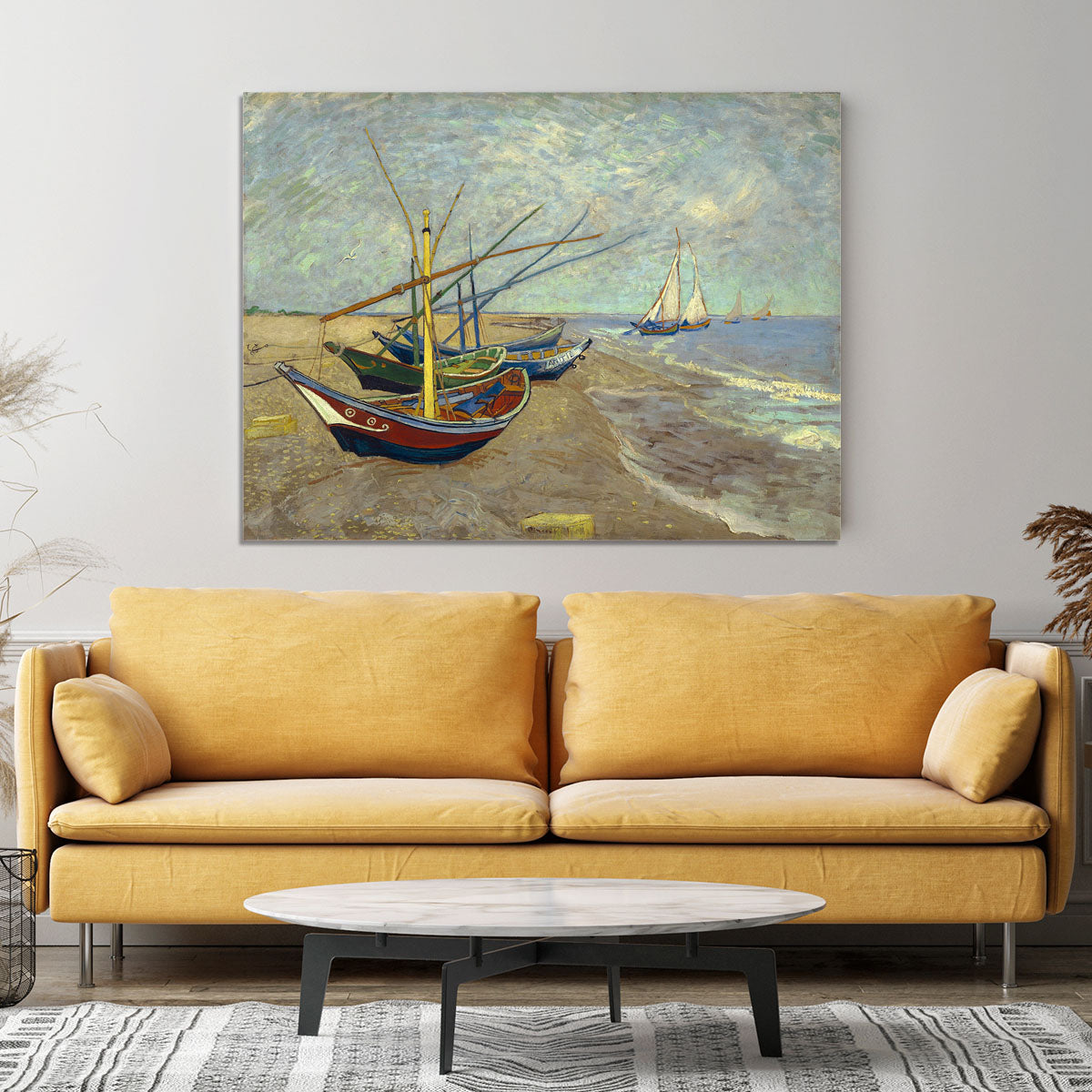 Fishing boats at Sainte Marie Canvas Print or Poster - Canvas Art Rocks - 4