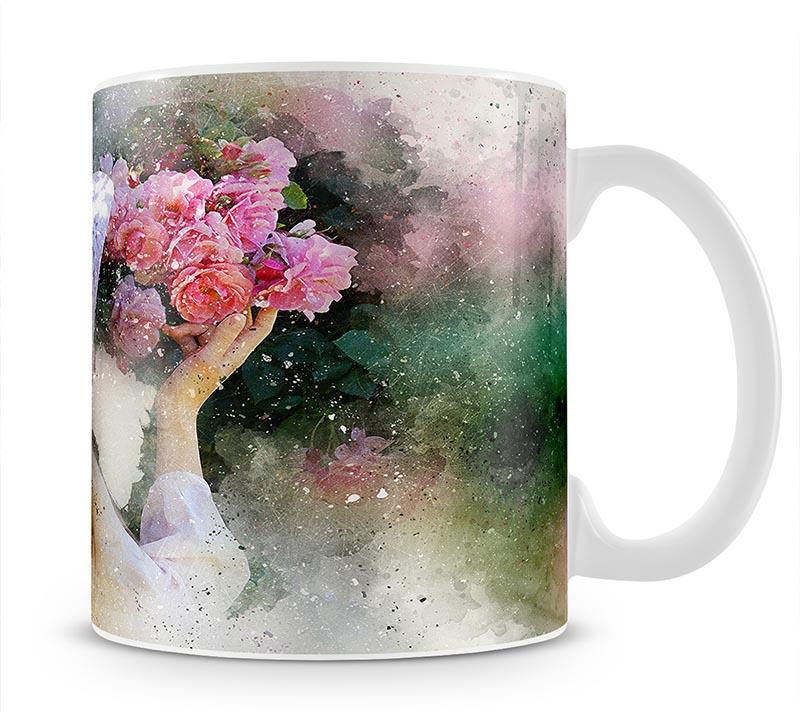 Flower Girl Painting Mug - Canvas Art Rocks - 1