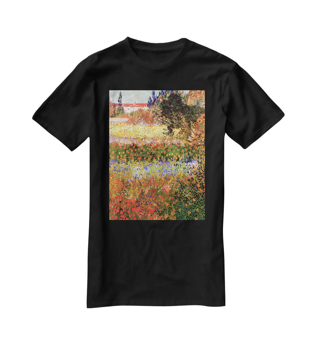 Flowering Garden by Van Gogh T-Shirt - Canvas Art Rocks - 1