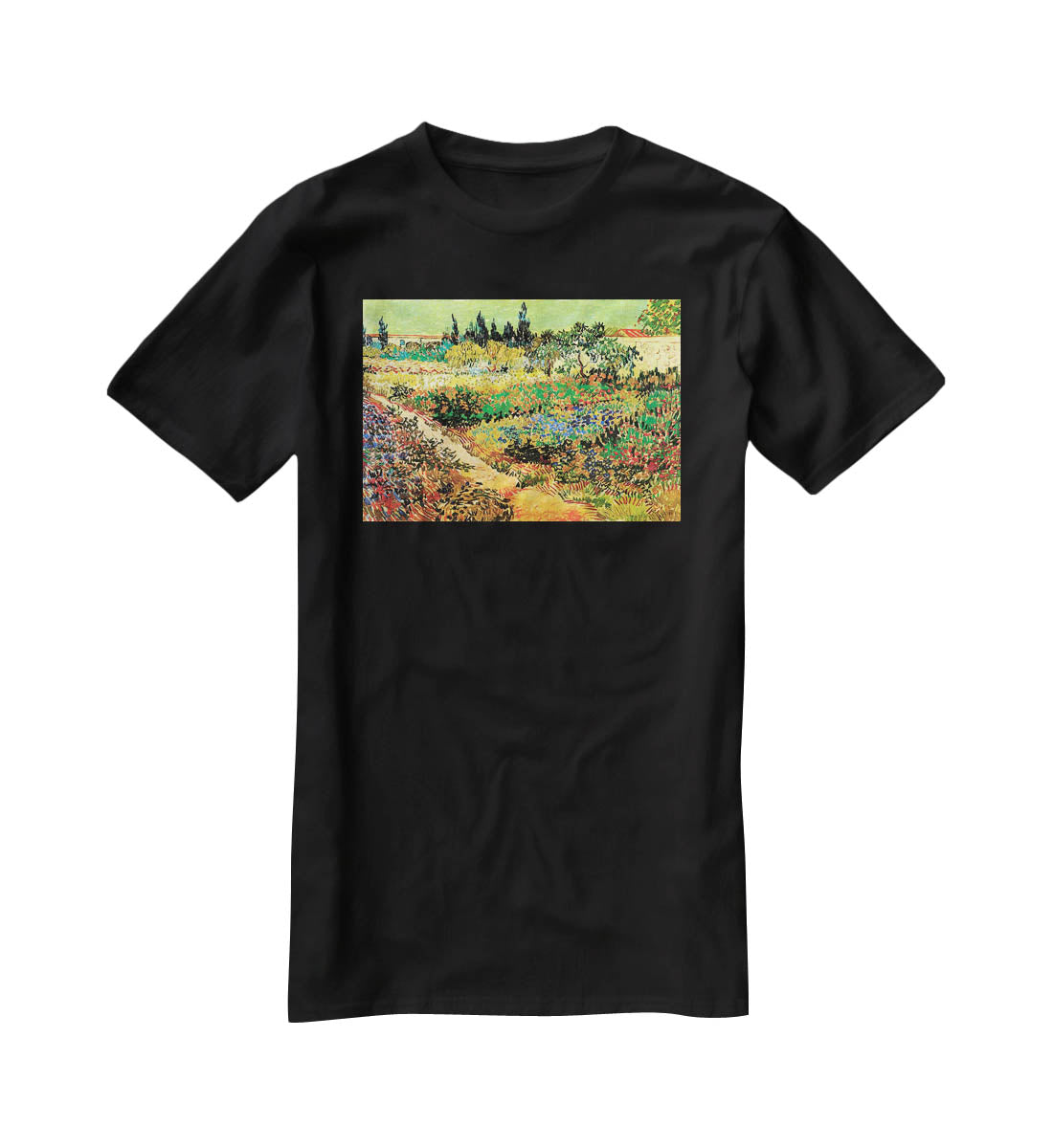 Flowering Garden with Path by Van Gogh T-Shirt - Canvas Art Rocks - 1