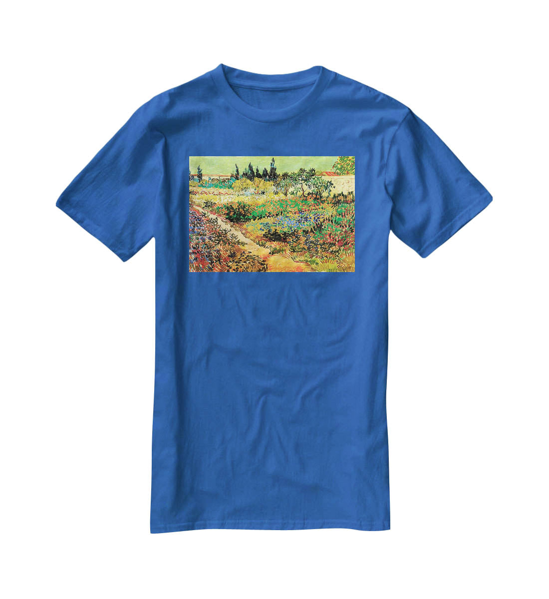 Flowering Garden with Path by Van Gogh T-Shirt - Canvas Art Rocks - 2