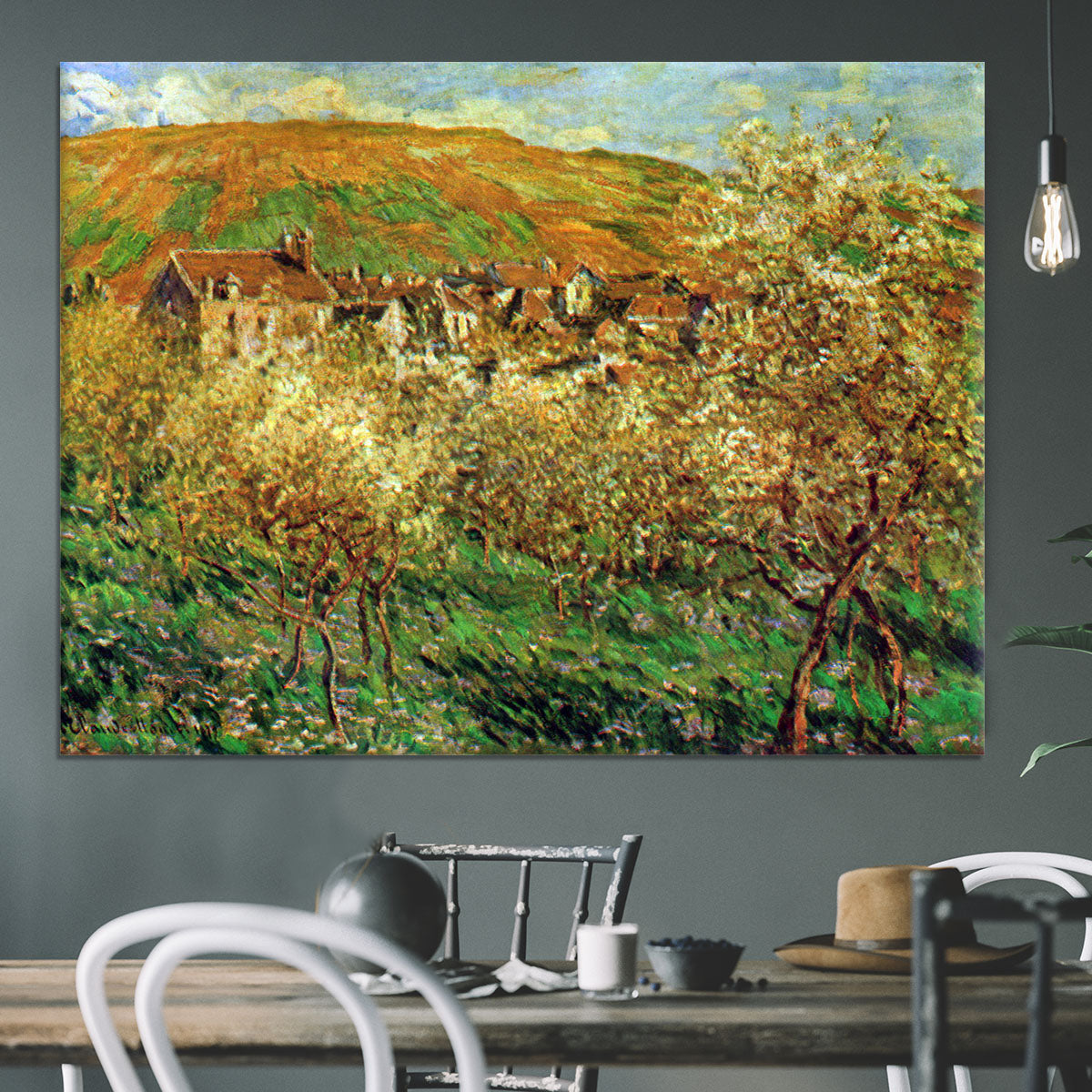 Flowering apple trees by Monet Canvas Print or Poster - Canvas Art Rocks - 3