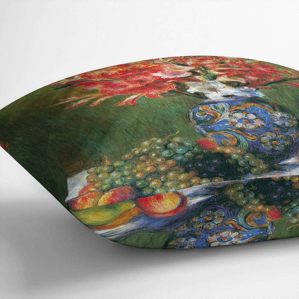 Flowers and Fruit by Renoir Cushion