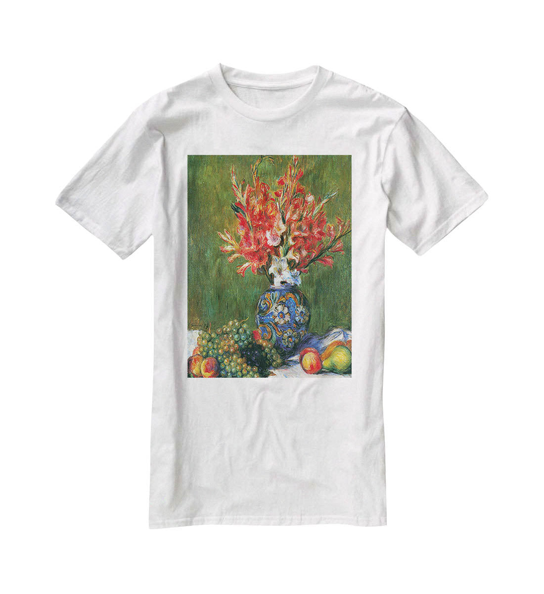 Flowers and Fruit by Renoir T-Shirt - Canvas Art Rocks - 5