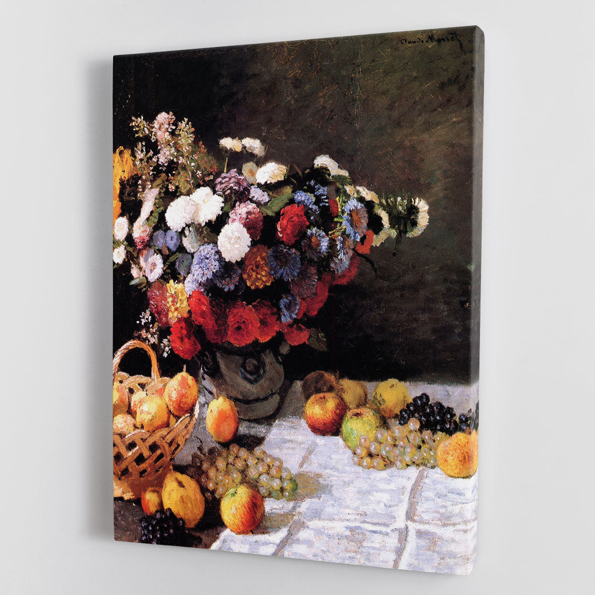 Flowers and Fruits by Monet Canvas Print or Poster - Canvas Art Rocks - 1