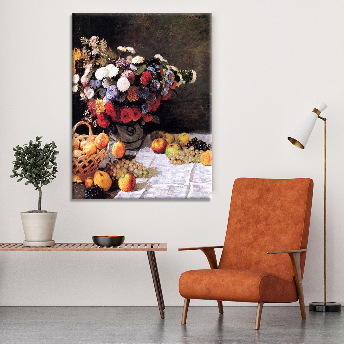 Flowers and Fruits by Monet Canvas Print or Poster - Canvas Art Rocks - 6