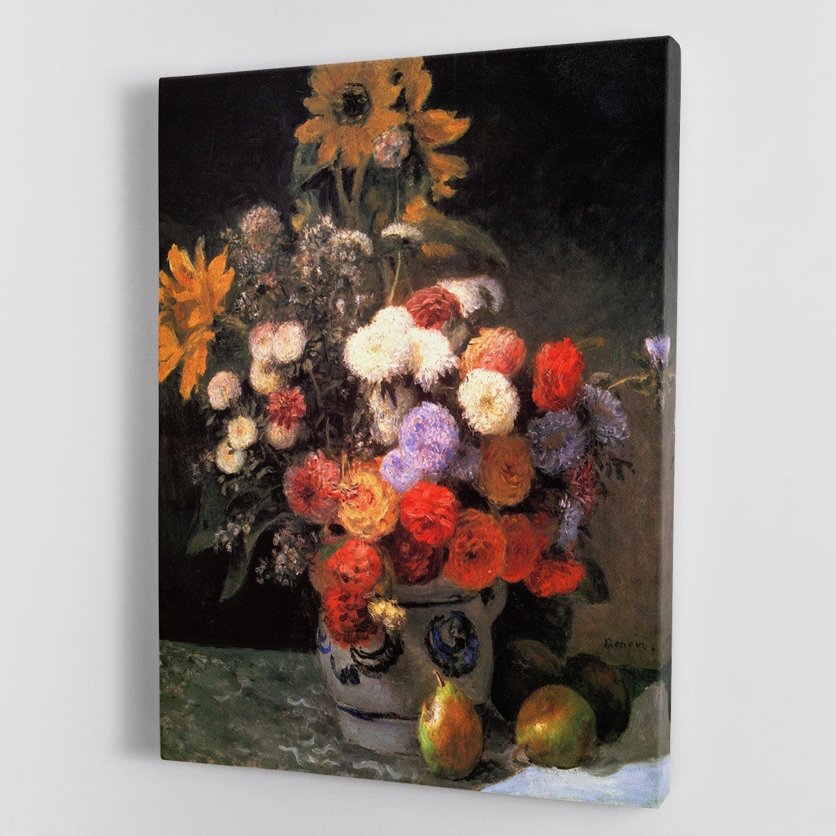 Flowers in a vase by Renoir Canvas Print or Poster - Canvas Art Rocks - 1