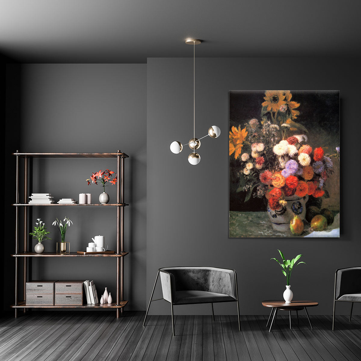 Flowers in a vase by Renoir Canvas Print or Poster - Canvas Art Rocks - 5