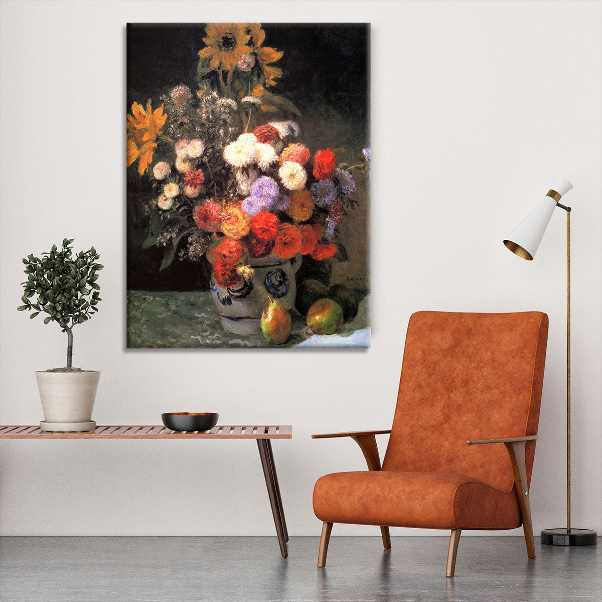 Flowers in a vase by Renoir Canvas Print or Poster - Canvas Art Rocks - 6