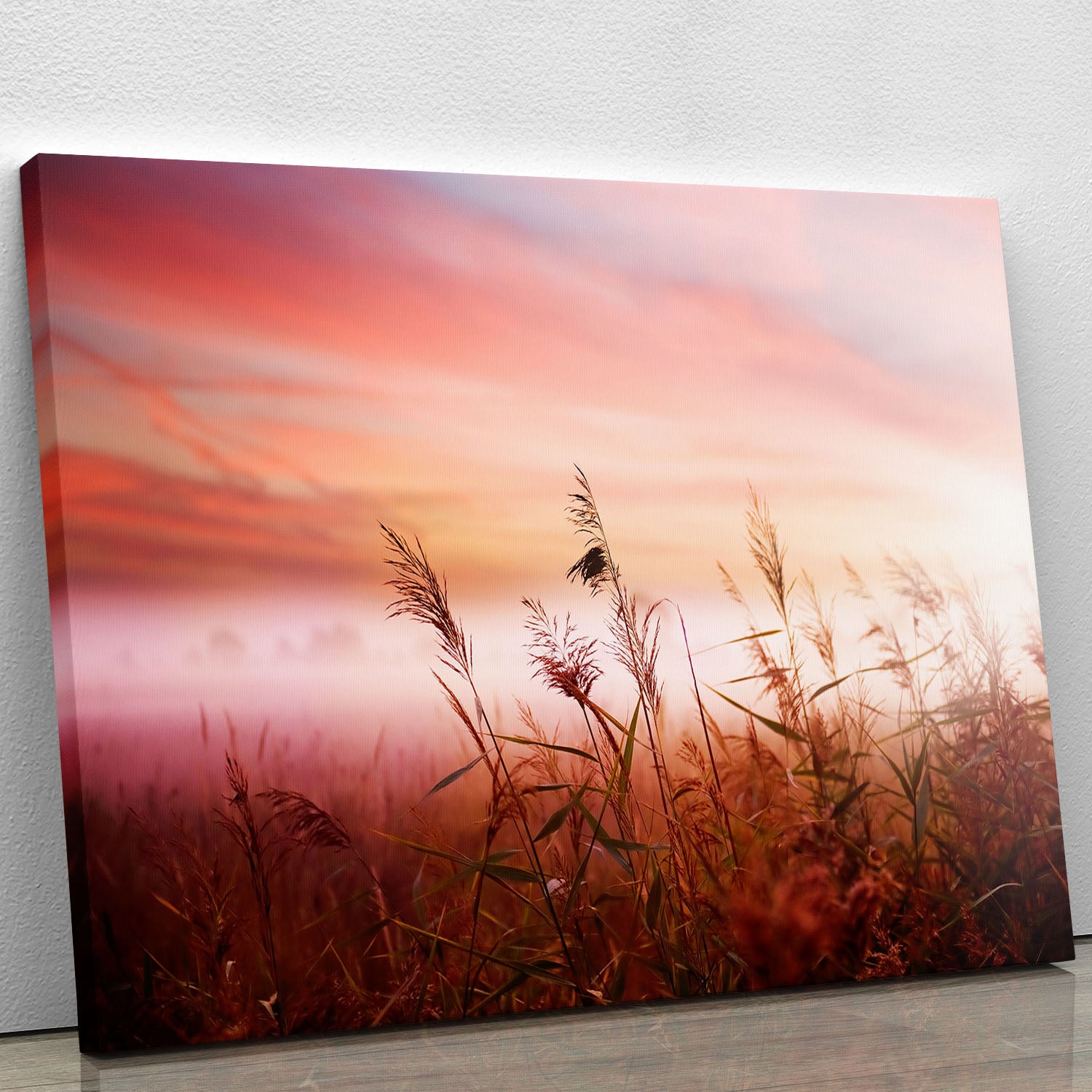 Foggy Landscape Early Morning Mist Canvas Print or Poster - Canvas Art Rocks - 1