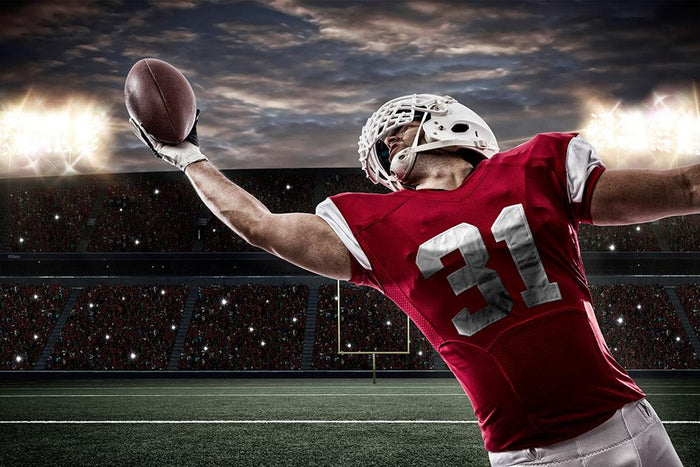 Football Player with a red uniform Wall Mural Wallpaper