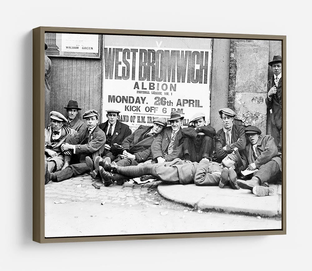 Football fans queue on the morning of a F.A. Cup match 1920 HD Metal Print - Canvas Art Rocks - 10