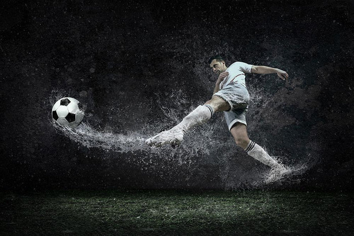 Football player under water Wall Mural Wallpaper