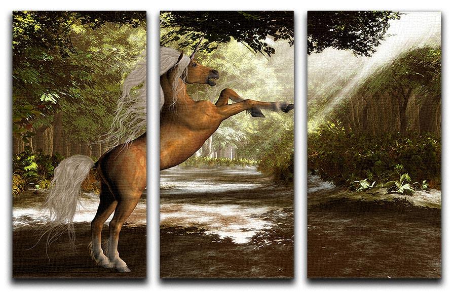 Forest Unicorn 3 Split Panel Canvas Print - Canvas Art Rocks - 1