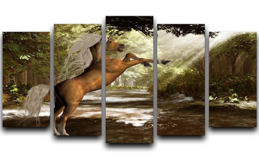 Forest Unicorn 5 Split Panel Canvas  - Canvas Art Rocks - 1