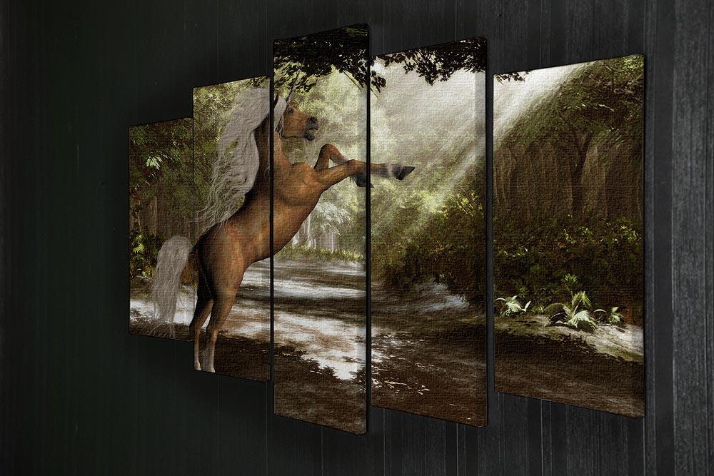 Forest Unicorn 5 Split Panel Canvas  - Canvas Art Rocks - 2