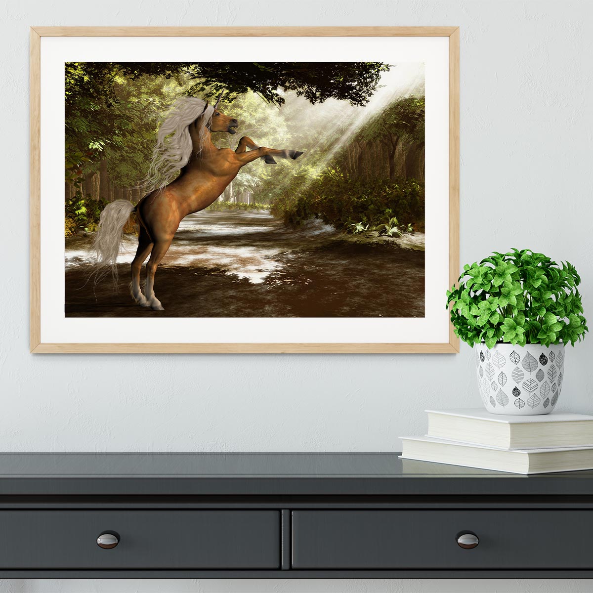 Forest Unicorn Framed Print - Canvas Art Rocks - 3