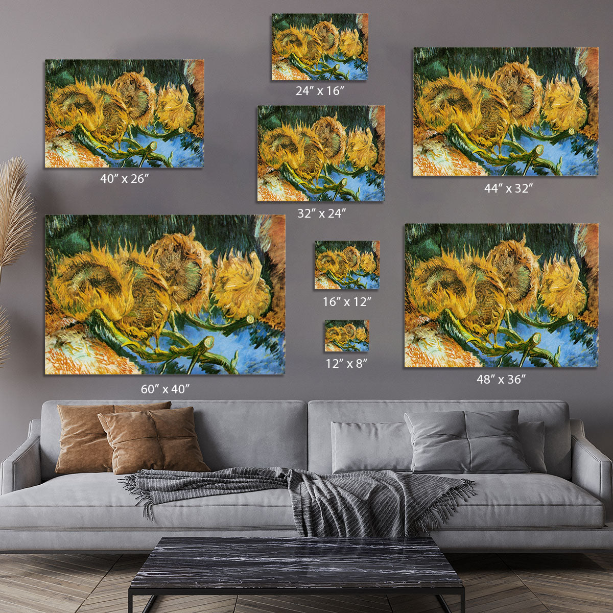 Four Cut Sunflowers by Van Gogh Canvas Print or Poster - Canvas Art Rocks - 7