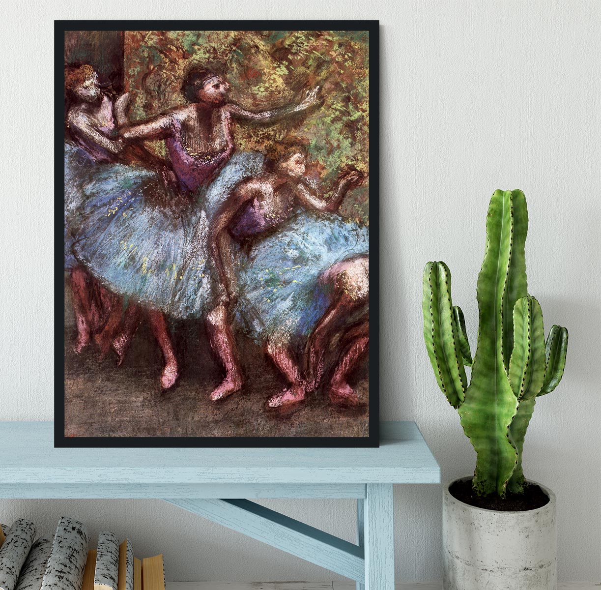 Four dancers behind the scenes 1 by Degas Framed Print - Canvas Art Rocks - 2