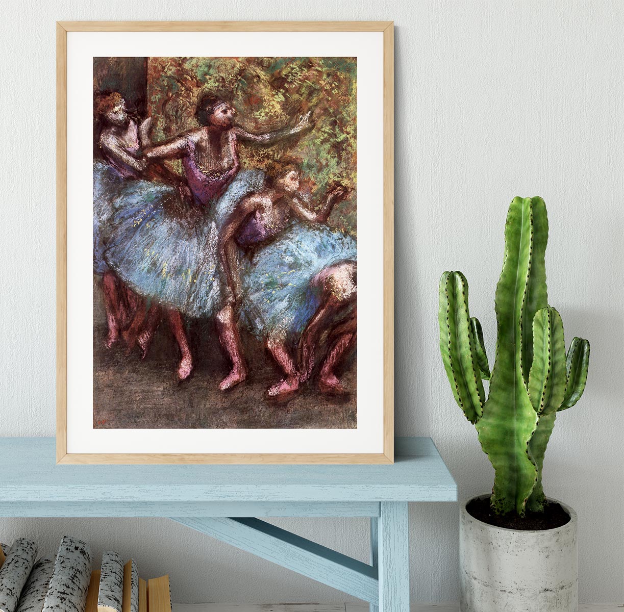 Four dancers behind the scenes 1 by Degas Framed Print - Canvas Art Rocks - 3