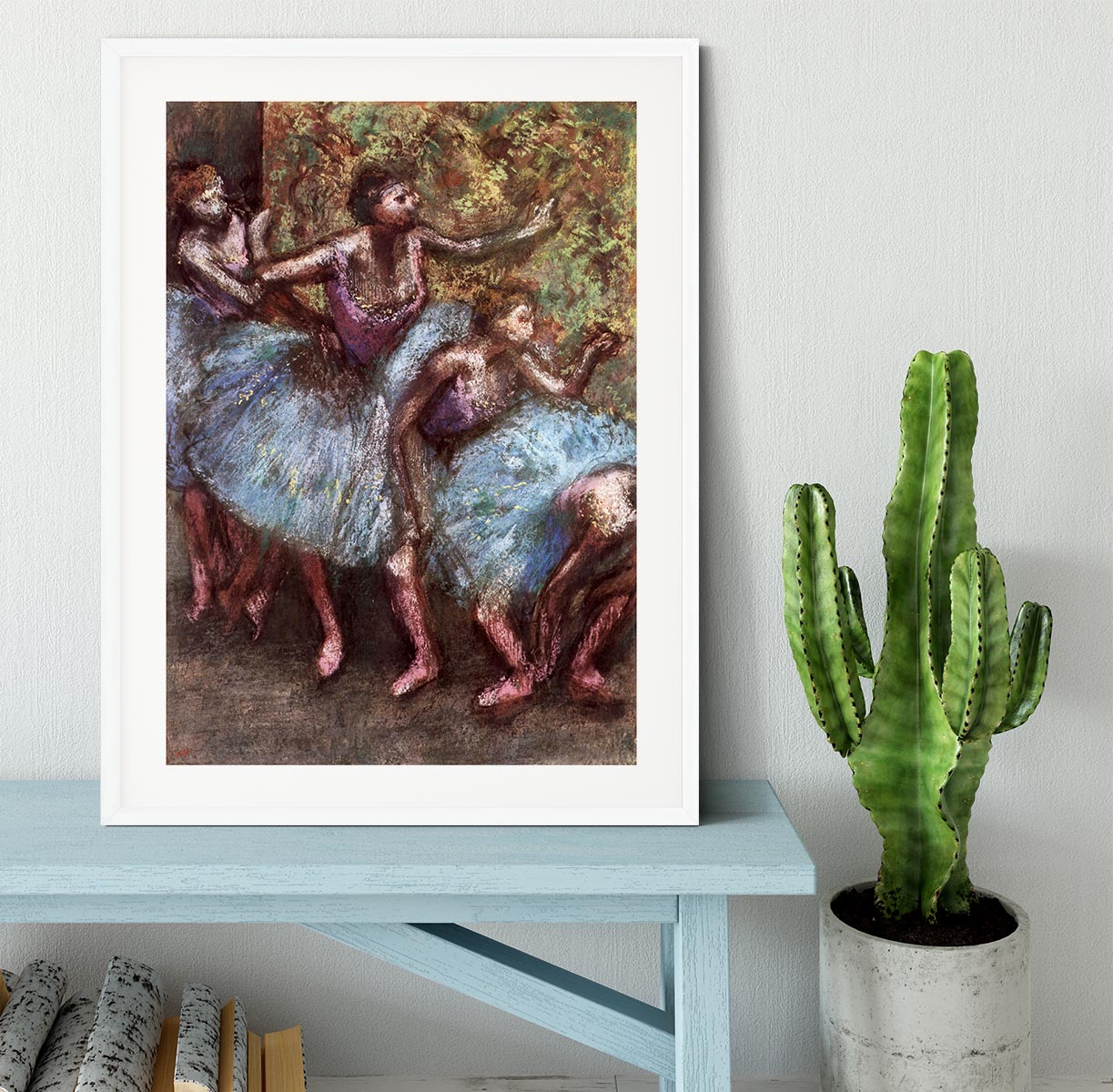 Four dancers behind the scenes 1 by Degas Framed Print - Canvas Art Rocks - 5