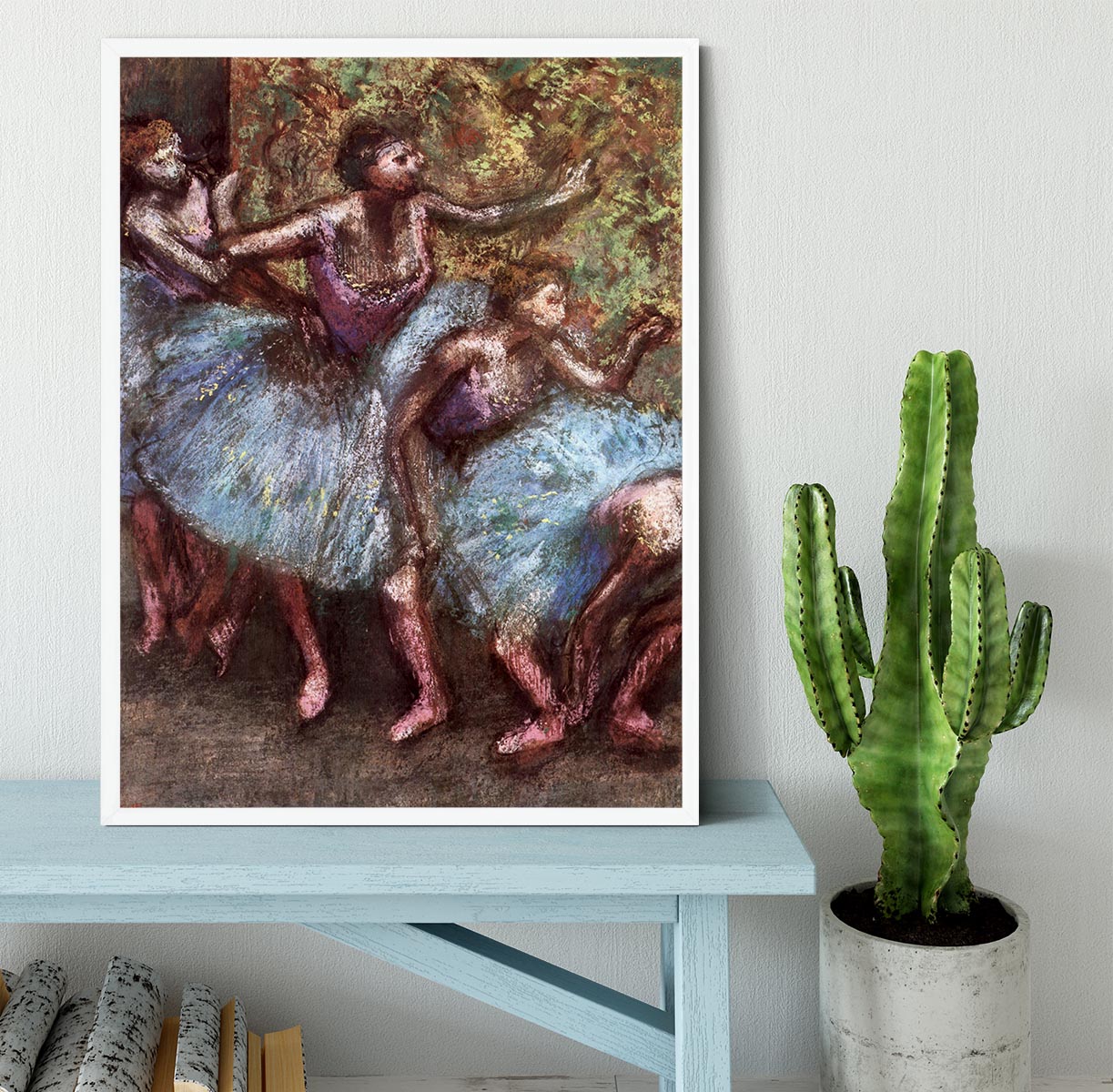 Four dancers behind the scenes 1 by Degas Framed Print - Canvas Art Rocks -6