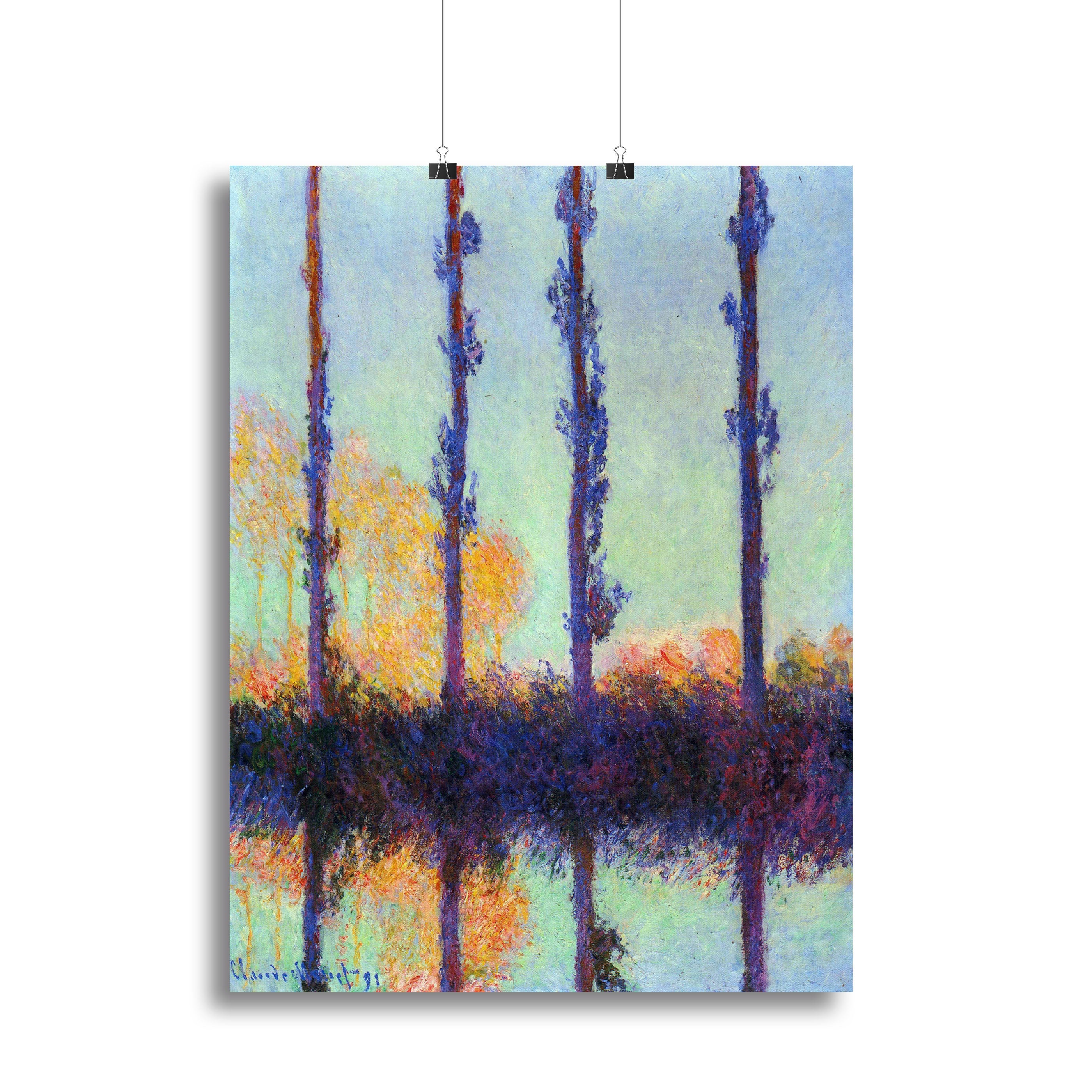 Four poplars by Monet Canvas Print or Poster - Canvas Art Rocks - 2