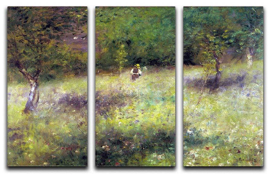 Frahling in Chatou by Renoir 3 Split Panel Canvas Print - Canvas Art Rocks - 1
