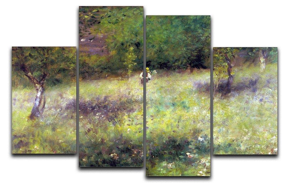 Frahling in Chatou by Renoir 4 Split Panel Canvas  - Canvas Art Rocks - 1
