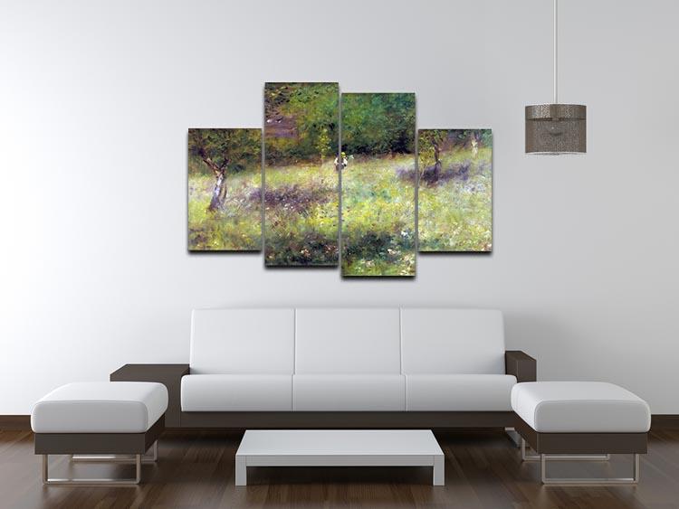 Frahling in Chatou by Renoir 4 Split Panel Canvas - Canvas Art Rocks - 3