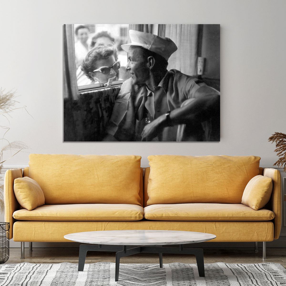 Frank Sinatra with a fan Canvas Print or Poster - Canvas Art Rocks - 4