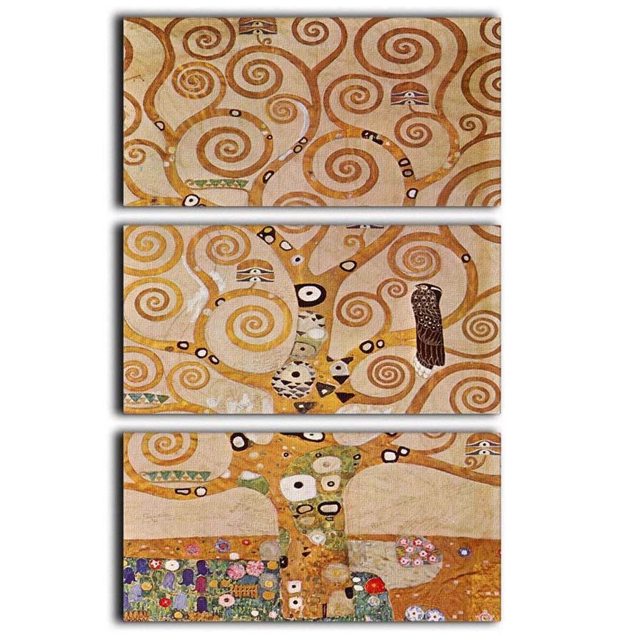 Frieze II by Klimt 3 Split Panel Canvas Print - Canvas Art Rocks - 1