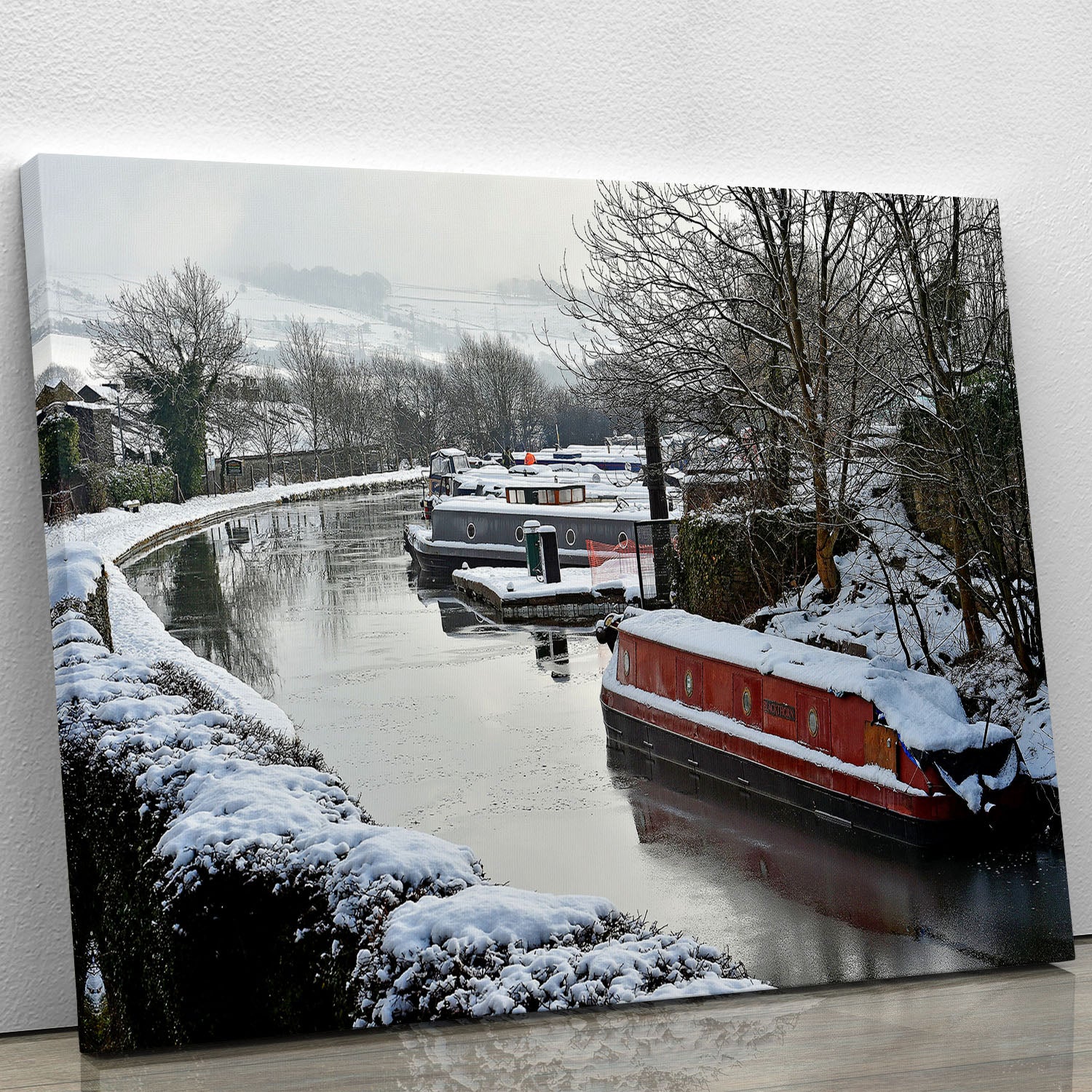 Frozen Canal Canvas Print or Poster - Canvas Art Rocks - 1