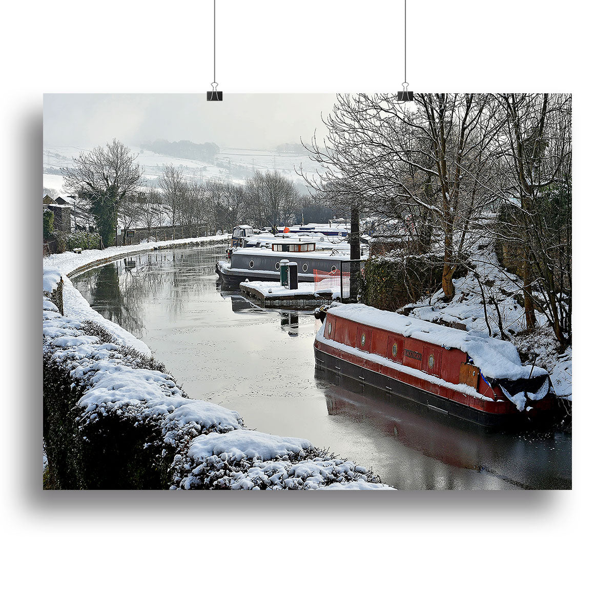 Frozen Canal Canvas Print or Poster - Canvas Art Rocks - 2