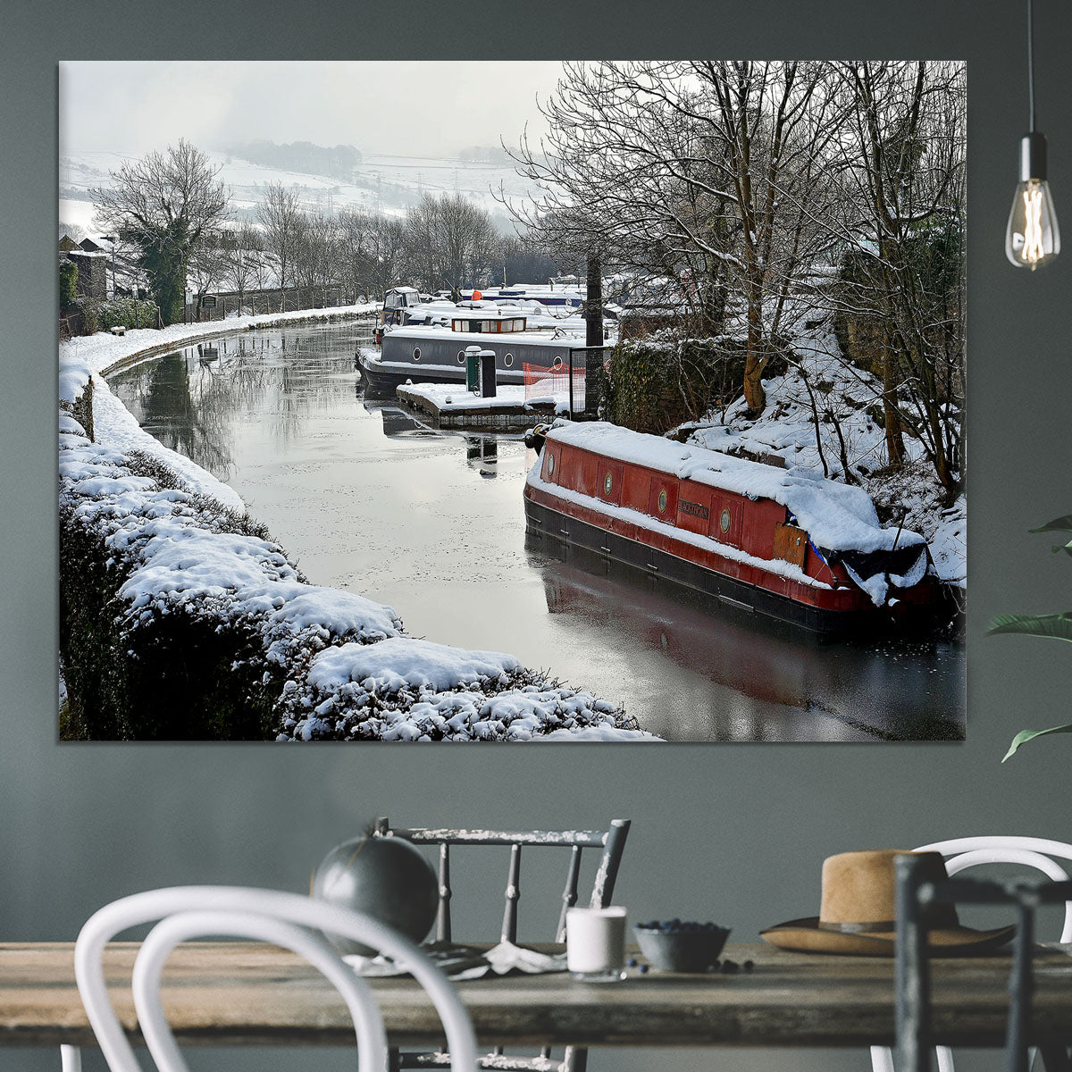 Frozen Canal Canvas Print or Poster - Canvas Art Rocks - 3