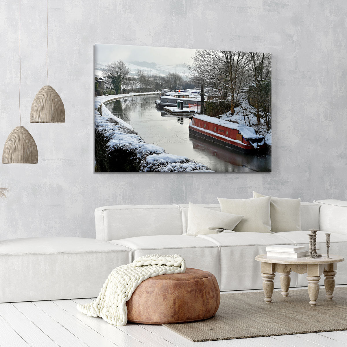 Frozen Canal Canvas Print or Poster - Canvas Art Rocks - 6